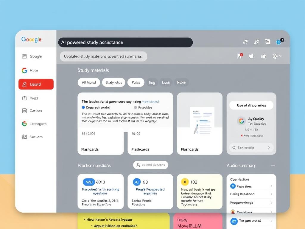 NotebookLM interface showing AI-powered study assistance
