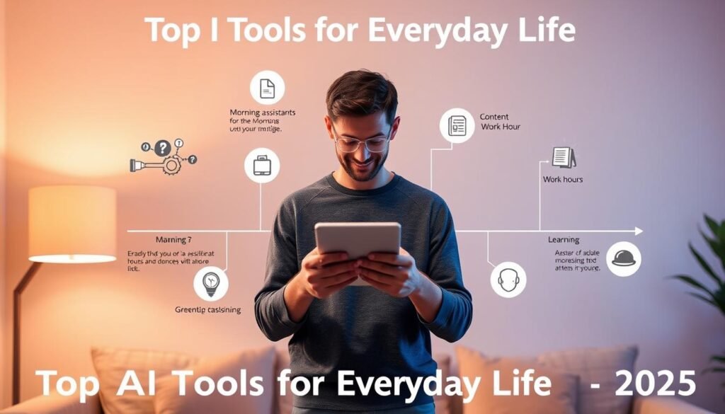 Person integrating multiple AI tools into daily routine