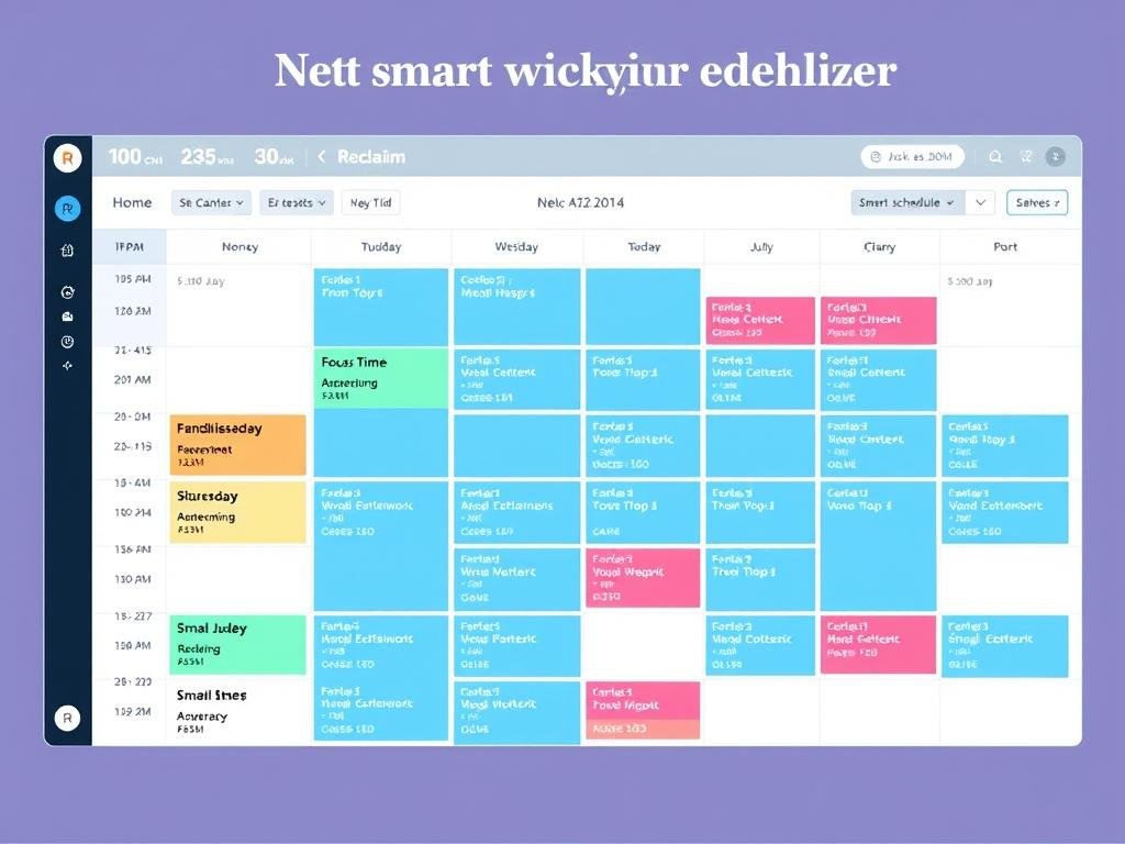 Reclaim interface showing smart calendar scheduling