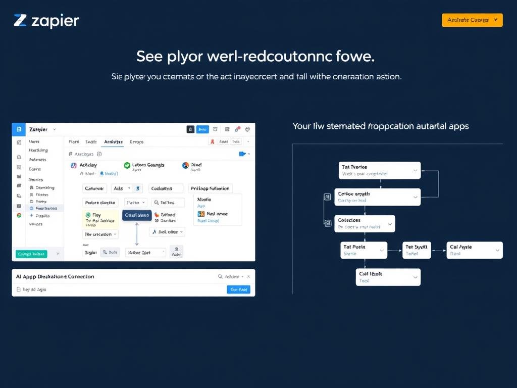 Zapier interface showing AI-powered workflow automation