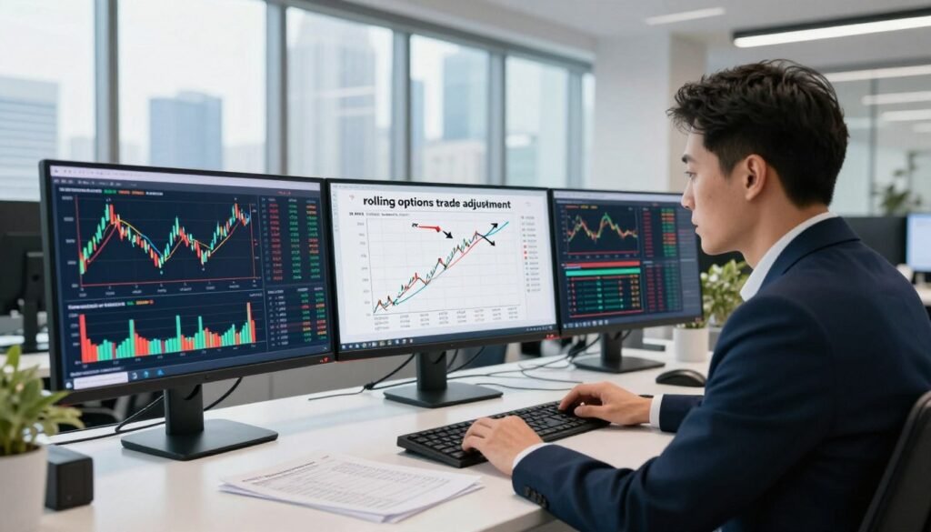 rolling options trade adjustment